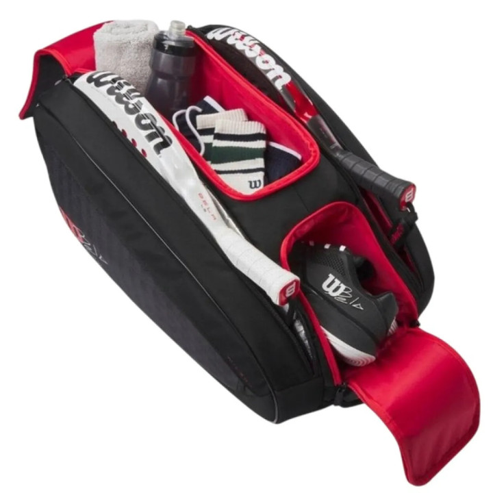WILSON PALETERO BELA V3 PADEL NEGRO & ROJO