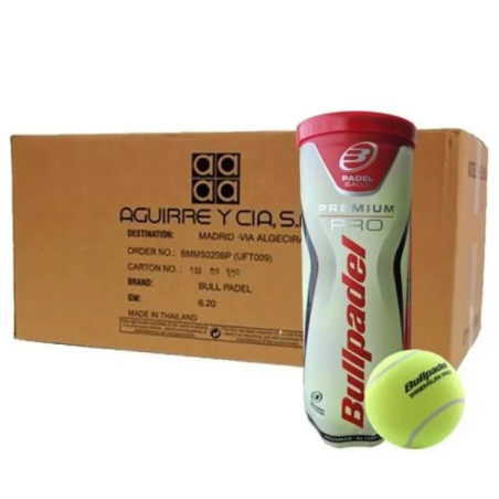 BULLPADEL CAJA DE BOTES 3 PELOTAS PREMIUM PRO