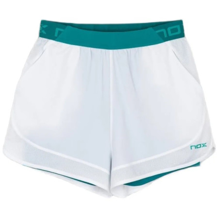 NOX PANTALÓN CORTO MUJER PRO BLANCO/IVY VERDE
