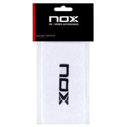 NOX MUÑEQUERAS BLANCAS LOGO AZUL MARINO