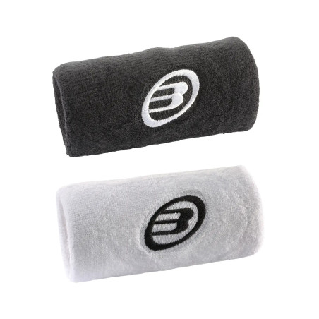 BULLPADEL MUÑEQUERAS BPMU262 NEGRO/BLANCO