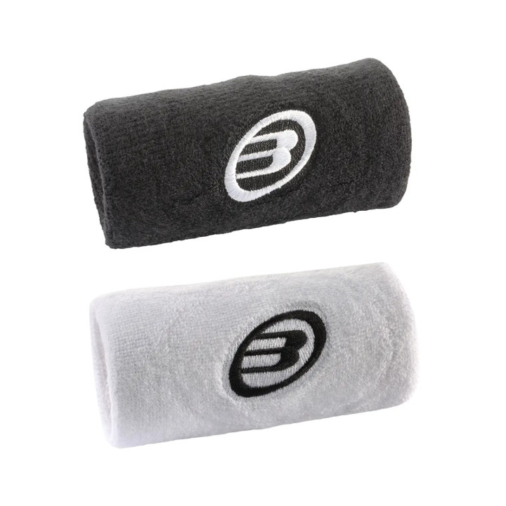 BULLPADEL MUÑEQUERAS BPMU262 NEGRO/BLANCO