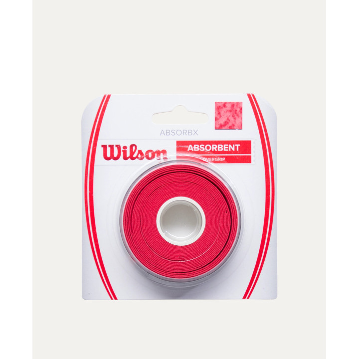 WILSON ABSORBX OVERGRIP PADEL 3 PACK ROJO