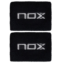 NOX MUÑEQUERAS NEGRAS LOGO BLANCO
